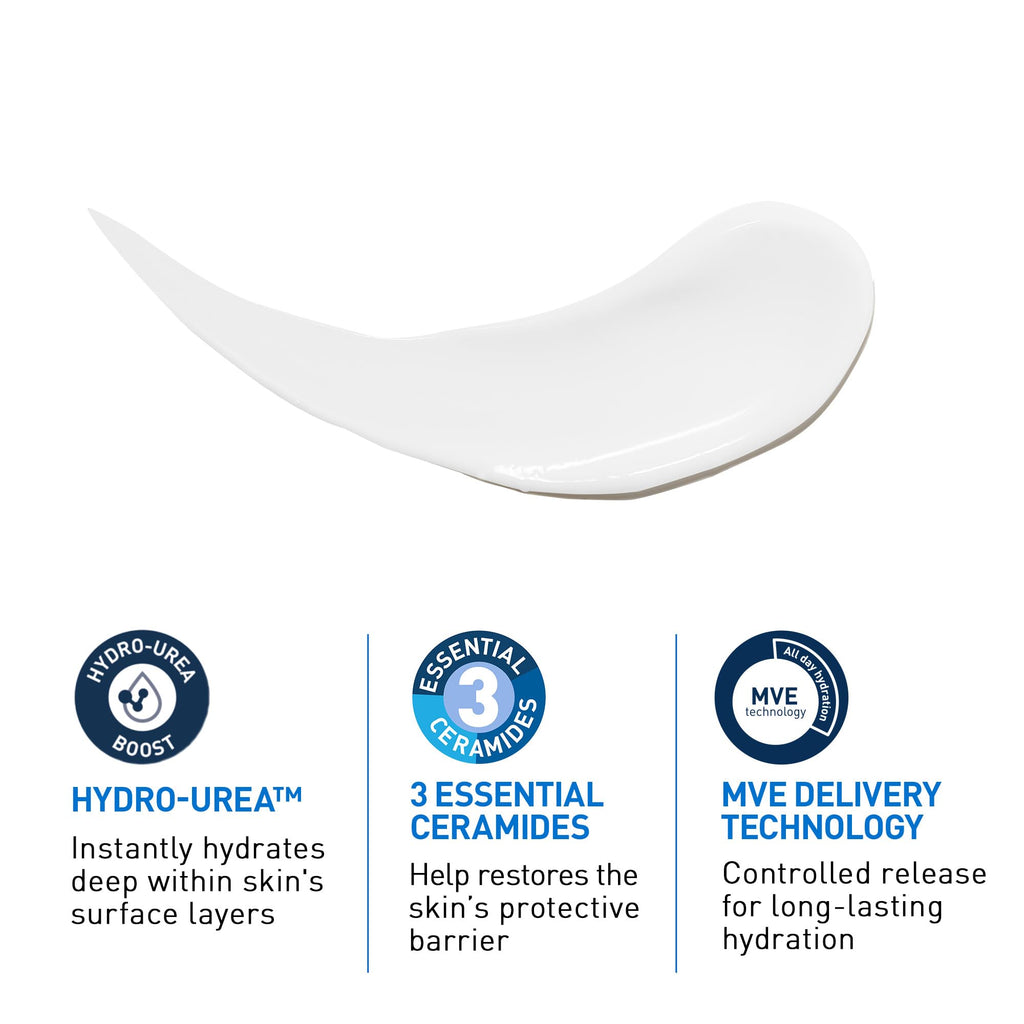 CeraVe Intensive Moisturizing Lotion, Hydro-Urea + Shea Butter, Body Lotion For Dry Skin, Relieves Signs Of Extra Dry Skin, Non Greasy Hydrating Cream For Rough, Tight, Red & Itchy Skin, 8oz