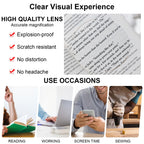 OCCI CHIARI Oversized Reading Glasses for Men 1.5 Thick Square Big Head Readers 1.0 1.25 1.50 1.75 2.0 2.25 2.50 2.75 3.0 3.5（Black,1.50）