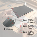HTJZWG Non-Asbestos Gasket Making Material - 6 Sheets 15"x11.8" Oil-Resistant & High-Temperature, Stable Sealing for Small Engine Repair, Lawn Mower, Motorcycle, Generator - 0.8mm/1mm/1.2mm