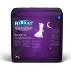 Medline FitRight Overnight Bladder Control Pads, Maximum Absorbency, Nighttime Incontinence Protection, 8.5 x 16, 24 Count per Bag (1 Bag)