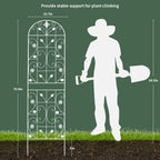 Maidapulu 70.8" Metal Garden Trellis for Climbing Plants, 2 Pack White