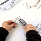 Adoric Digital Caliper, Caliper Measuring Tool Stainless Steel Vernier Caliper Digital Micrometer with Large LCD Screen, Easy Switch from Inch Metric Fraction, 0-6" Caliper Tool for DIY/Household