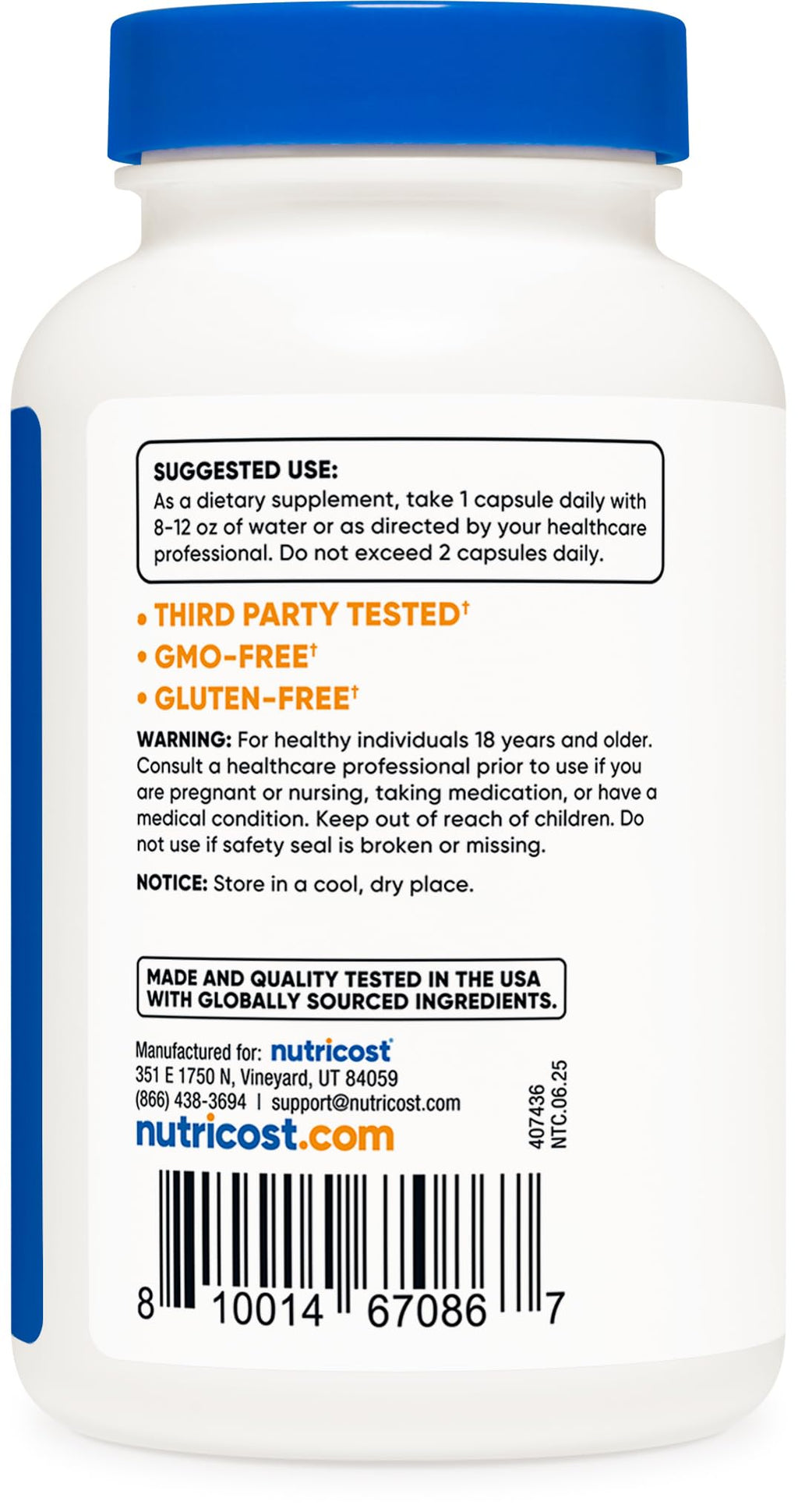 Nutricost Boron Capsules 5mg, 240 Vegetarian Capsules - Gluten Free and Non-GMO