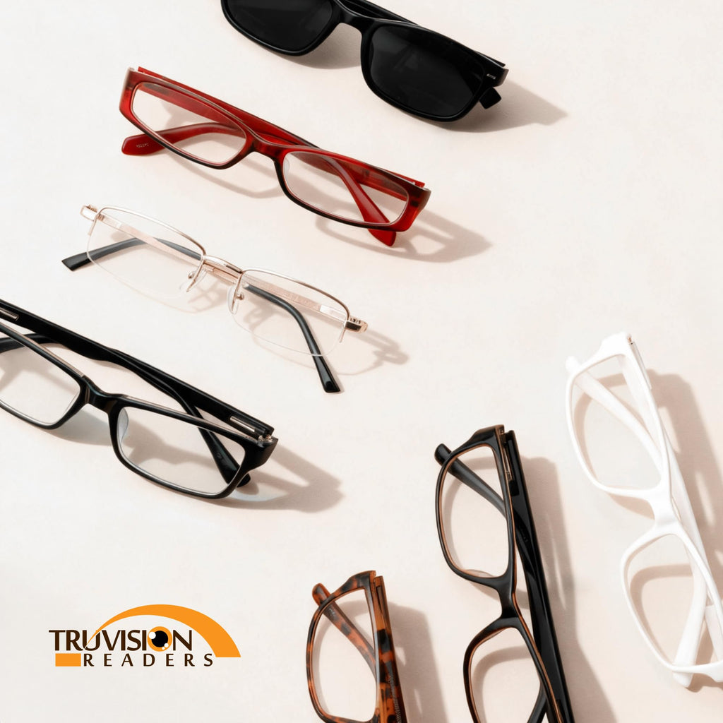 TruVision Readers 3 Pk - Gunmetal Metal Frames and Clear Acrylic Lenses 2.50
