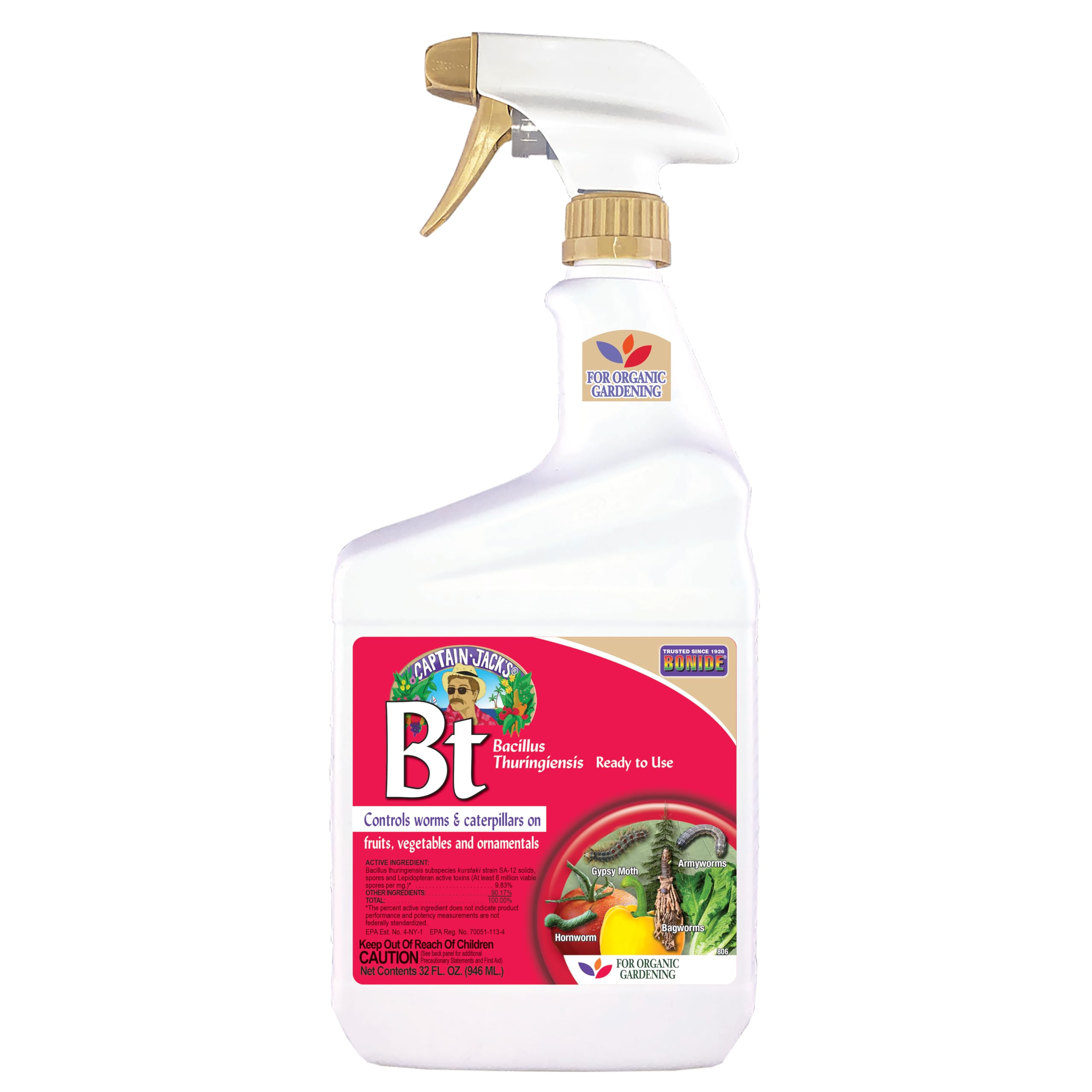 Bonide Captain Jack's Bacillus Thuringiensis BT, 32 oz