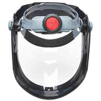 Jackson Safety Lightweight MAXVIEW Premium Face Shield - Mask with 370 Speed Dial Ratcheting Headgear, ANSI Z87.1, for Work, Grinding, Cutting - Anti Fog Coating - Clear Tint