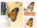 Lolitarcrafts Stained Glass Butterfly Monarch Suncatcher for Pot Plant Decoration,Gift for Women Light Catcher Sun Room Decor Village Style