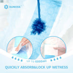 SUNKISS Masterpiece Adult Diapers with Tabs, Unisex Disposable Incontinence Briefs for Women and Men, Odor Control, Blue, S/M, 10 Count