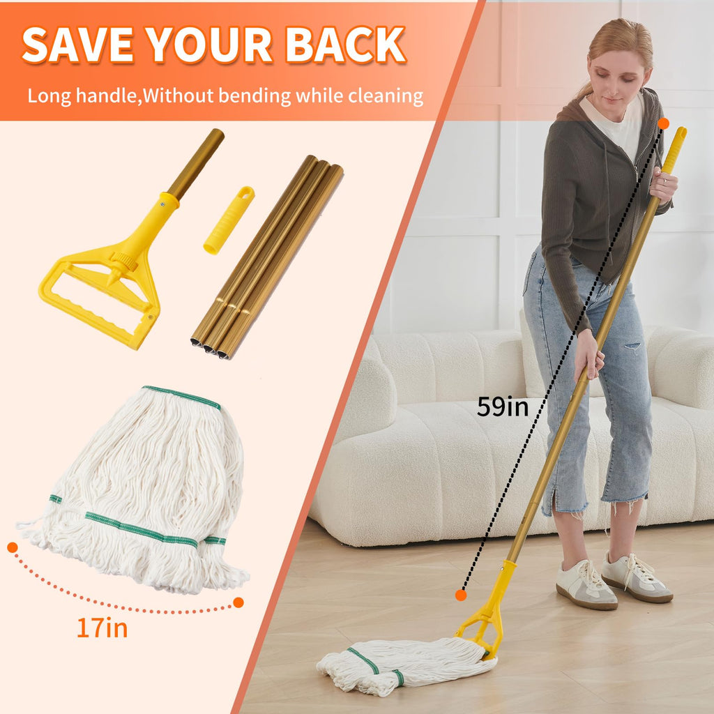 Midoneat Commercial Mop ,Heavy Duty Industrial Mop for Floor Cleaning