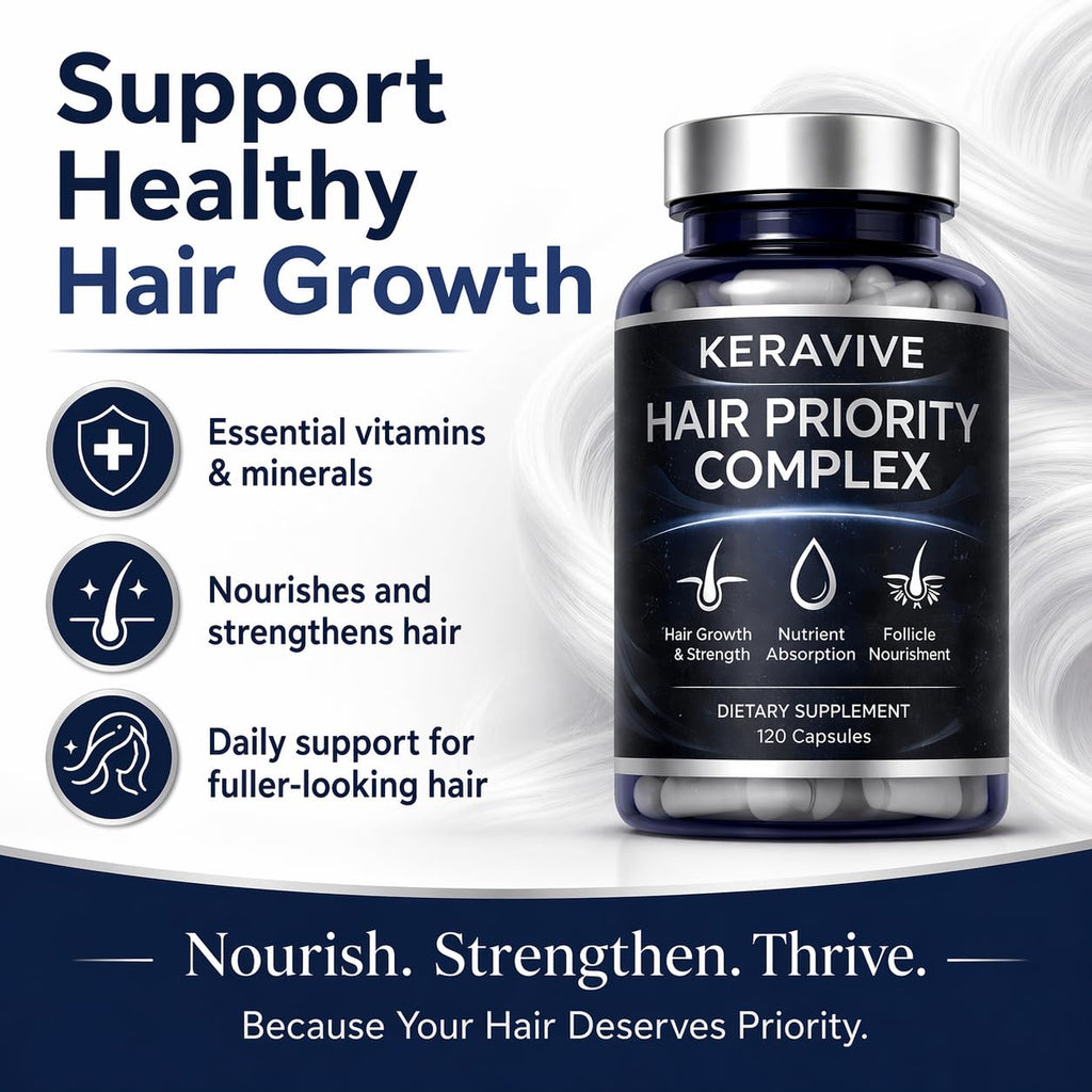 KERAVIVE Hair Priority Complex,120 Capsules