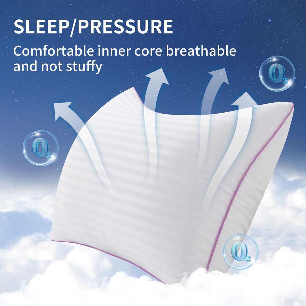 Bed Pillows King Size Set of 2,side sleeper pillow,Down Alternative Fill