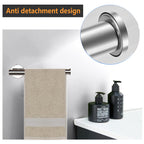 Sotuai 2-Piece Hand Towel Holder - 9" Modern Design Towel Ring, Thicken SUS 304 Stainless Steel Towel Holder for Bathroom Wall, Contemporary Hand Towel Rack - Chrome