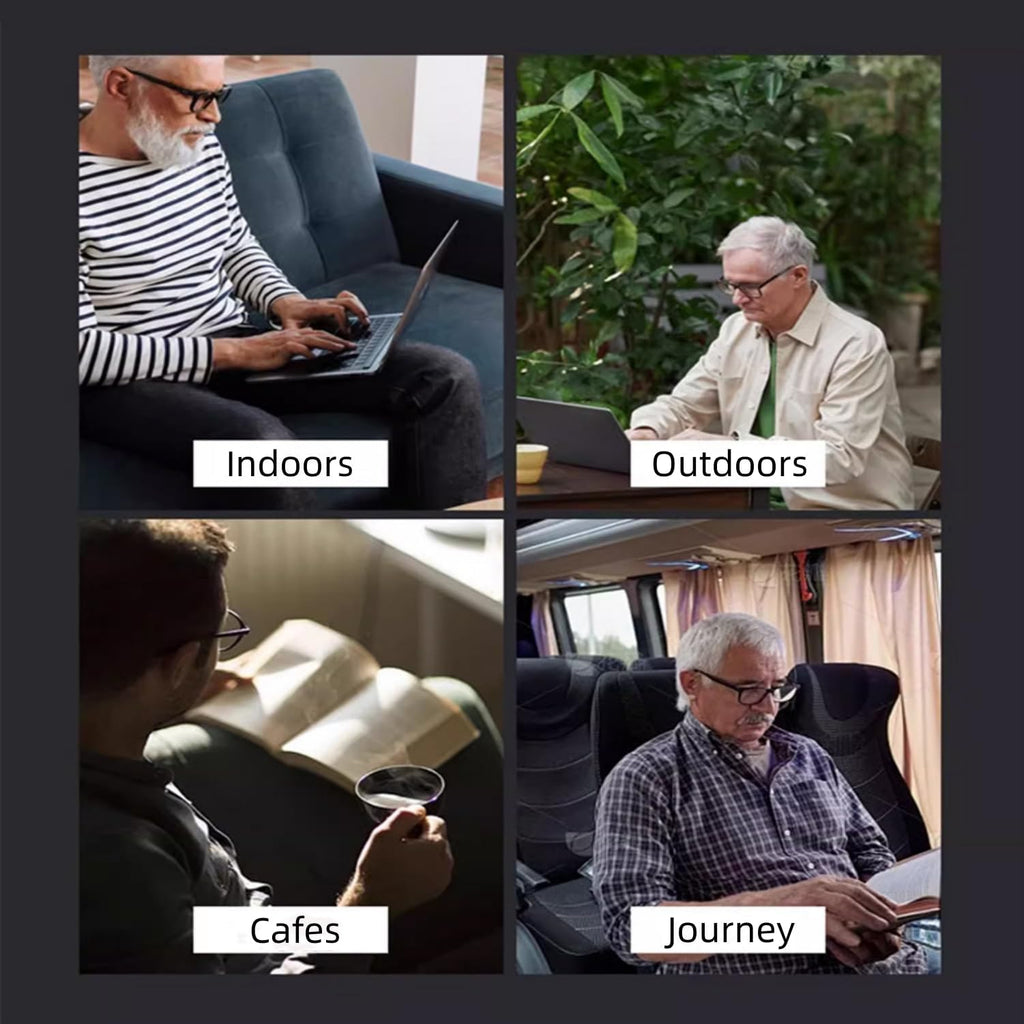 AOMAZE Adjustable Glasses Dial Vision Adjustable Focus Reading Glasses Anti Blue Light Eyeglasses for Men Women