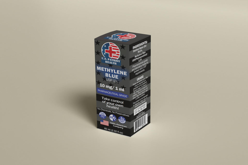 Methylene Blue - U.S.A. - Pure 1% USP Pharmaceutical Grade - 3rd Party Tested - 60 ml Liquid Drops - 2 oz - American