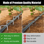 FEED GARDEN 6 Inch 200 Pack Galvanized Landscape Staples 11 Gauge Anti-Rust Garden Stakes Landscaping Fabric SOD Pins Yard Stakes for Christmas Decoration Weed Barrier Fabric