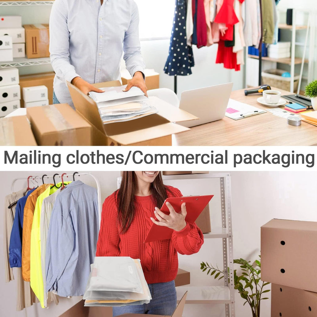 Svaldo 100pcs Frosted Zipper Bags for Clothes, Zipper Poly Clothing Bags for Packaging T-Shirt, 3 Mil, 14X12" with Vent Holes and Reinforced Sides, Frosted Bags for Shirt Packaging and Selling