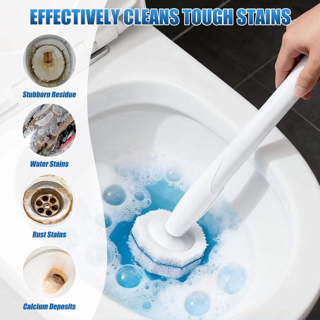 100PC Toilet Bowl Wand Refills, Replacement Heads for Bathroom Washroom Cleaning Pads, Disposable Toilet Brush Refills Compatible with Household Brushes Scrubbers Cleaning Refill Pads Local Stock