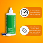 Tangible Clean Multi-Purpose Contact Lens Solution for Scleral and Gas Permeable Contact Lenses, with Lens Case, 12 Fl Oz