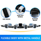 Extra-Wide 4LB Professional Weighted Vacuum Heads- Commercial-Grade Pool Vac Head with Direction-Control Handle,Brush & Wheels for Vinyl Liner-Deep Cleaning Inground & Above Ground Swimming Pool -Blue