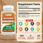 Best Naturals Horsetail 440 mg 180 Capsules (180 Count (Pack of 2))