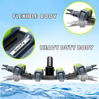 Sepetrel Heavy Duty Pool Vacuum Head with Wheels & Aluminum Handle, Professional Weighted Flexible Vacuum Head