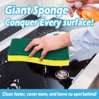 AIDEA XL Scrub Sponges 24Count, Sponges for Dishes, Extra Large Sponge for Cleaning Kitchen and Household, Heavy Duty Sponge Safe for Non-Coated Cookware, Cleaning Power for Bathroom, House