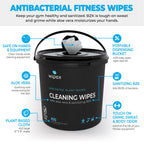 Wipex Gym Wipes Bundle - Get 2 Buckets (1) Lavender Plant-Based Fitness Equipment Wipes & (1) Sanitizing BZK for Skin, Great for Gyms, Yoga Studios, Home, Fitness Centers, 400 Ct (Pack of 2)