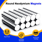 SRENMSMT Heavy Duty Magnets, 15x3mm Neodymium Magnets for Crafts, 80 Pack
