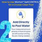 Morton SaltCONTROL | 5-in-1 Pool Enhancer for pH Balance, Scale Prevention & Water Clarity | Compatible with All Pool Types | Weekly Use | 32oz