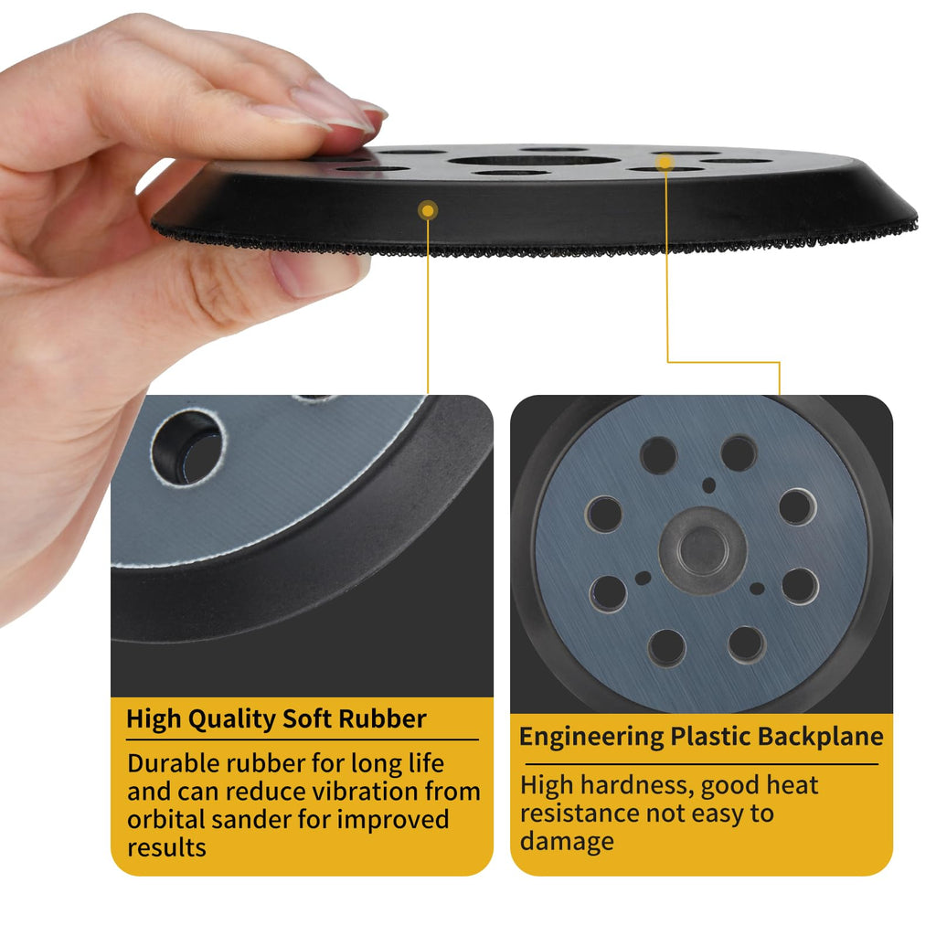 Gnellkoor Orbital Sander Pad Replacement for Dewalt, 2 Pack