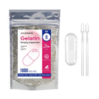 ATLEMISME Empty Gelatin Capsules Size 0 - Clear Empty Capsules 1000 Count - Kosher and Halal Pure Gelatin Pill Capsule - DIY Powder Filling - Fillable Gel Caps for Do-It-Yourself Supplements