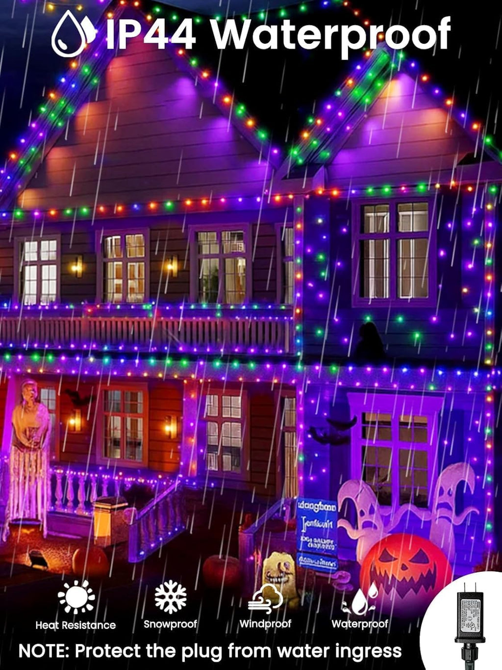 240LED Smart Color Changing String Lights 92FT Halloween Lights App Remote