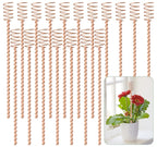 18 Pack 17" Electroculture Plant Stakes, Long Copper Garden Stakes, Electroculture Copper Coil Antennas for Growing Garden, High-Yield, Eco-Friendly
