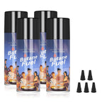 KinetiFire Premium Butane Refill with 0 Impurities, Premium Quality Butane Fuel for Jet Flame Lighters and Torches, 1.9oz (100ml), 4 Pack