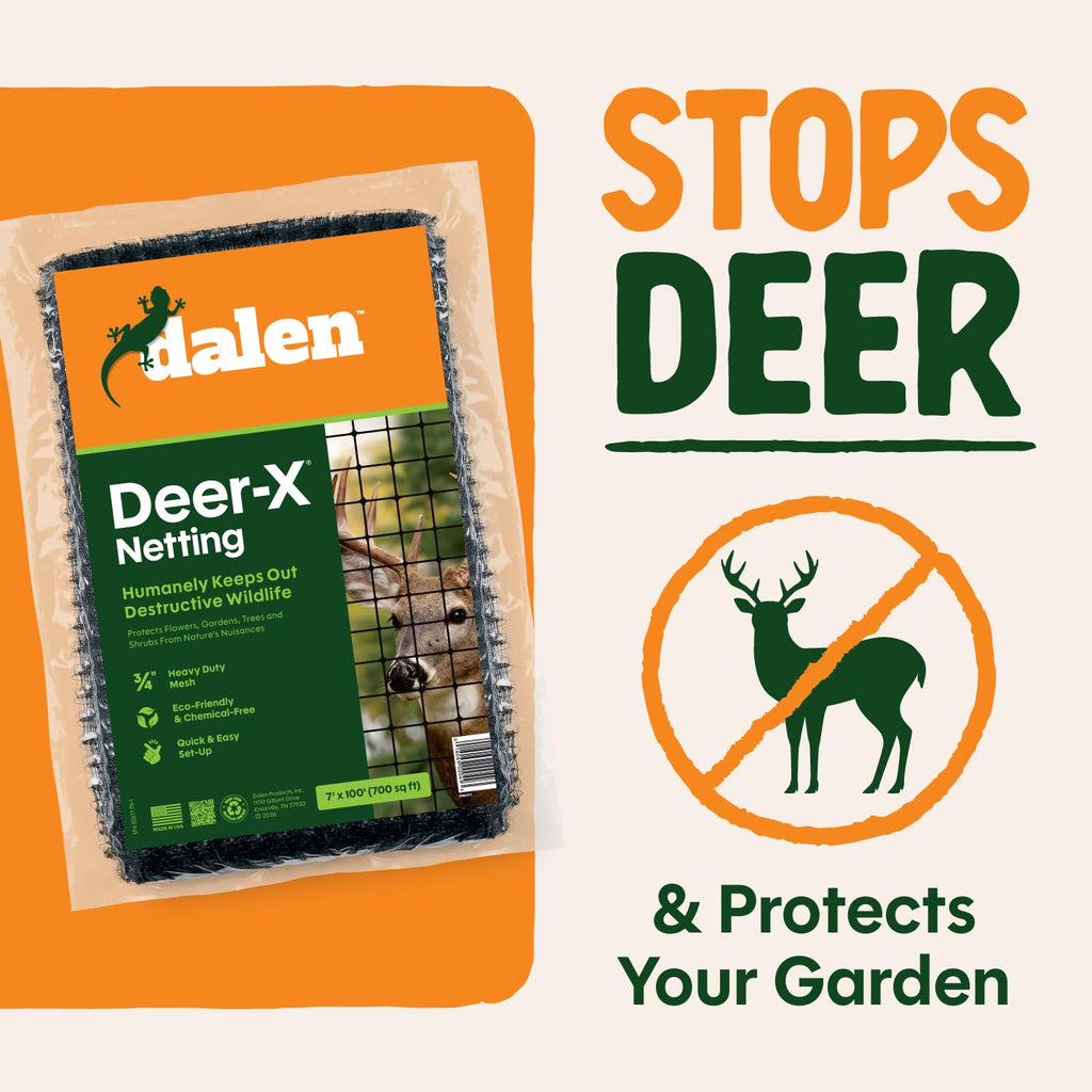 Dalen Deer-X Protective Netting for Gardens & Landscapes - 7 ft x 100 ft