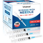 100 Pack 3ml with 23Ga 1.5 inch, Lab Supplies, Luer Lock, Individually Packaged