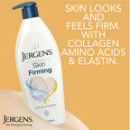 Jergens Skin Firming Body Lotion for Dry to Extra Dry Skin, Skin Tightening Cream with Collagen and Elastin, Dermatologist Tested, Hydralucence Blend Formula, 16.8 Oz, Pack of 3