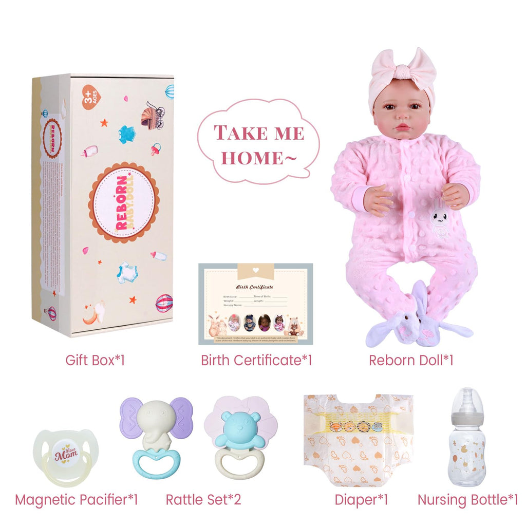 BABESIDE Reborn Baby Dolls - 20-inch Cute Soft Vinyl Realistic Baby Doll Real Life Baby Dolls with Complete Accessories Perfect for Cuddling, Playtime, and Gift Giving