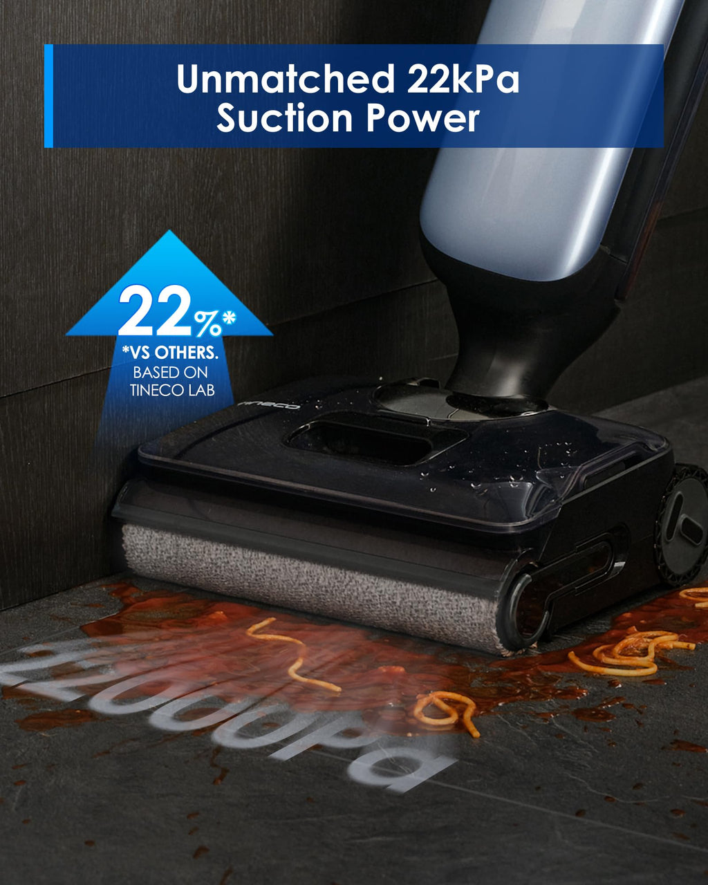 Tineco Floor One S9 Artist Pro Wet Dry Vacuum Cleaner, 22kPa Suction, 360° SmoothDrive, Anti-Tangle Design, 185°F Flashdry, 75 Min Runtime, Dual-Edge Cleaning, 180° Lay-Flat