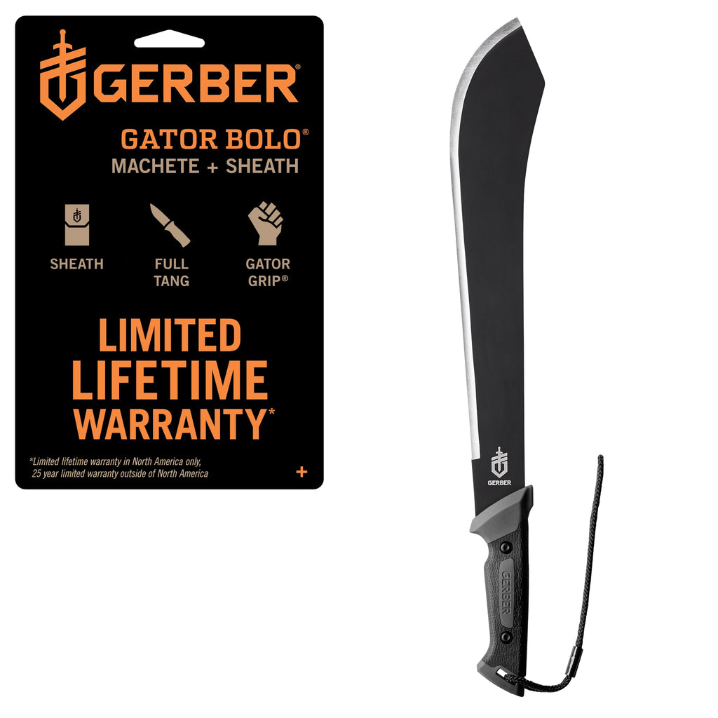 Gerber Gator Bolo Machete, Full Tang w/ Sheath, Stainless Steel, 22"/15.5"