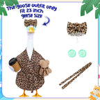 Lady Goose Outfits Brown Leopard Bathrobe Goose Costume for Outdoor Decor