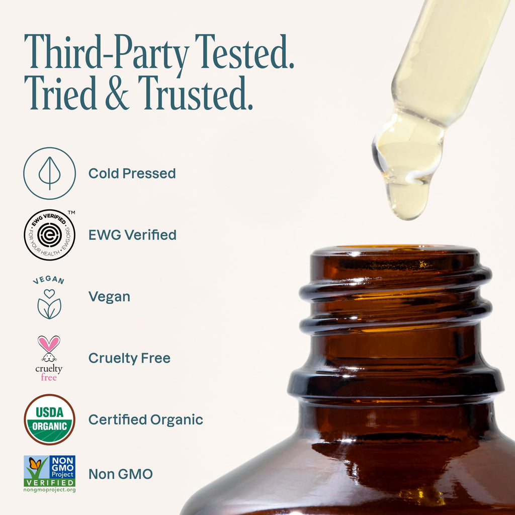 Cliganic Organic Baobab Oil, 100% Pure - For Face & Hair | Natural Cold Pressed Unrefined