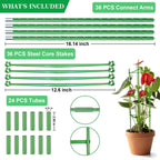 Yongblus 4Pack Tomato Cage for Garden, Up to 48inch Plant Support Stakes