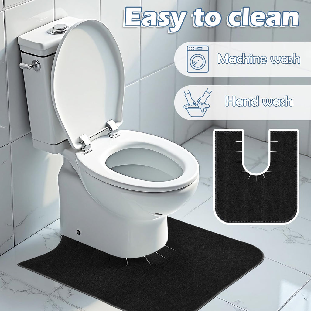 Yudlto 8 Pack U Shaped Toilet Mats Washable Absorbent Non Slip Bathroom