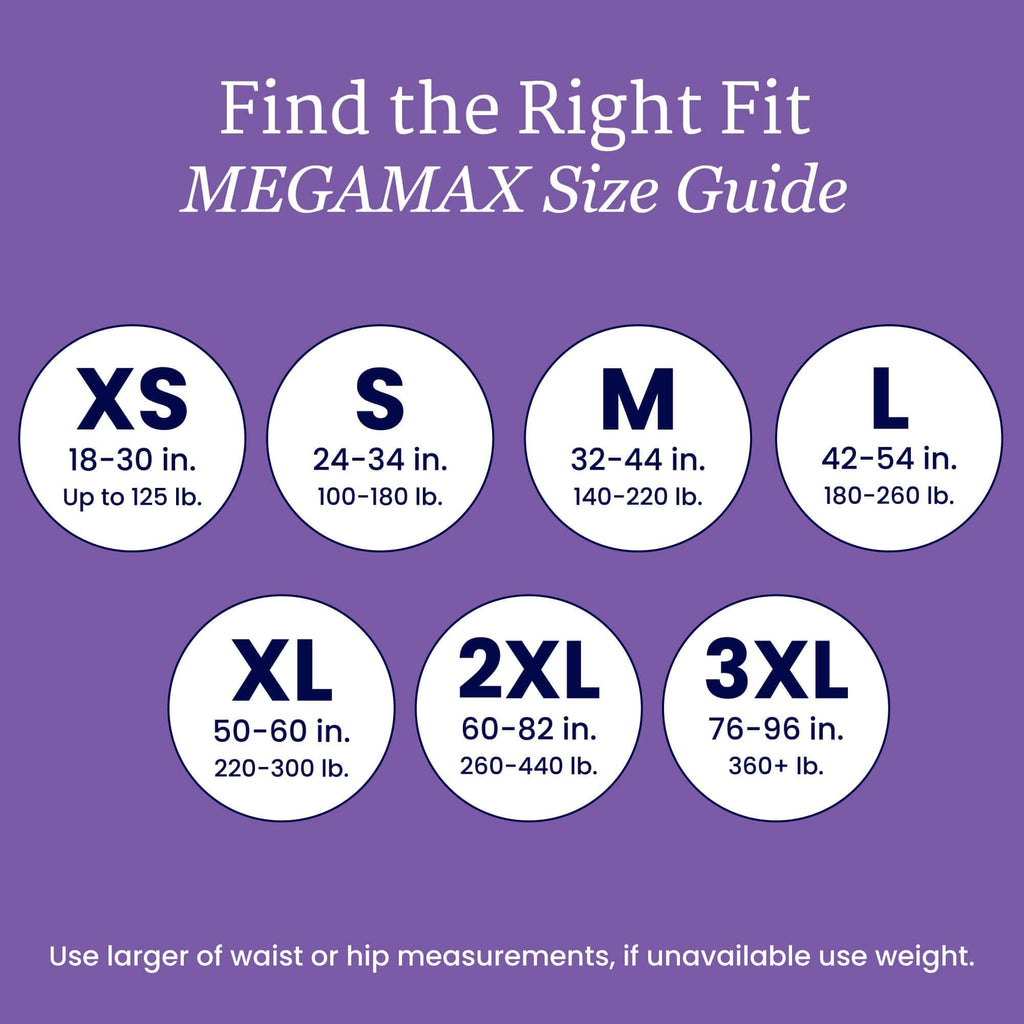 NorthShore MegaMax Adult Overnight Diapers, 12-Hour Tab-Style, Large, 40 Count Case, White, 42-54 inches, Unisex Incontinence Underwear
