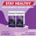 Sambucol Black Elderberry Syrup - Black Elderberry Liquid, Immune Support for Kids and Adults, High Antioxidants, Gluten Free - Original Formula - 7.8 Fl Oz, 2-Pack