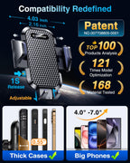 VANMASS Car Phone Holder 2026 Ultimate Military-Grade Strongest Suction & Clip Windshield Dashboard【Newest Best Strongest】 Cell Phone Automotive Dash Gauge Accents for iPhone 18 Pro Max 17 16 15 14