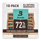 Boveda 72% RH 2-Way Humidity Control – Restores & Maintains Humidity – All in One Solution for Humidification- Patented Technology - Convenient & Versatile - 10 Count Resealable Bag