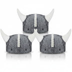 JaGely 2 Pcs Sauna Hat Viking Russian Banya Wool Sauna Cap for Women Men Finnish Ukraine Bath Accessories Gray and White