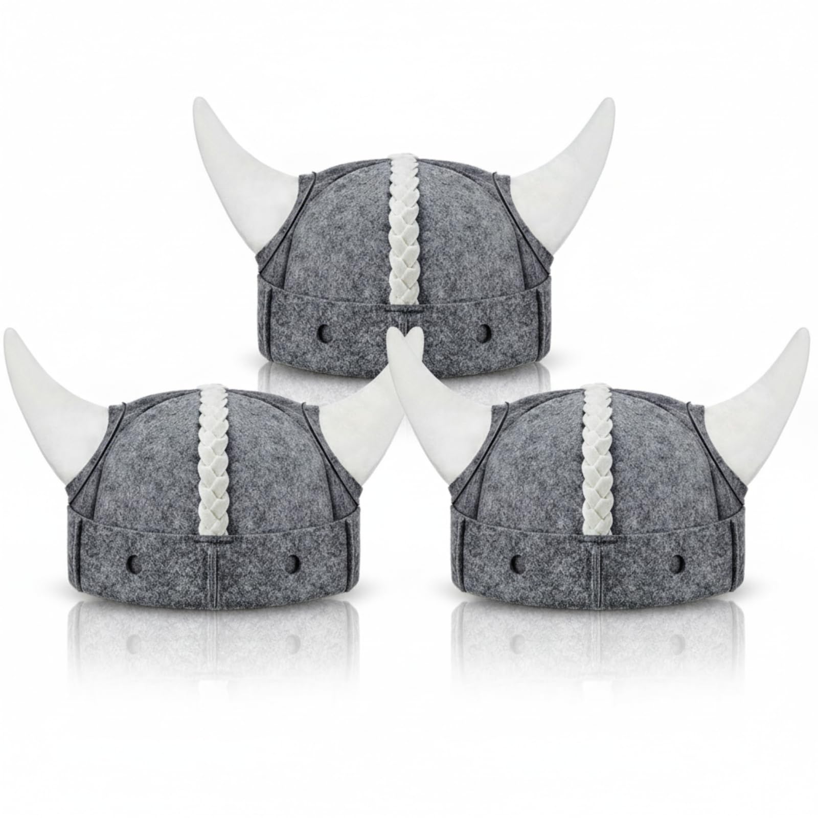 JaGely 2 Pcs Sauna Hat Viking Russian Banya Wool Sauna Cap for Women Men Finnish Ukraine Bath Accessories Gray and White